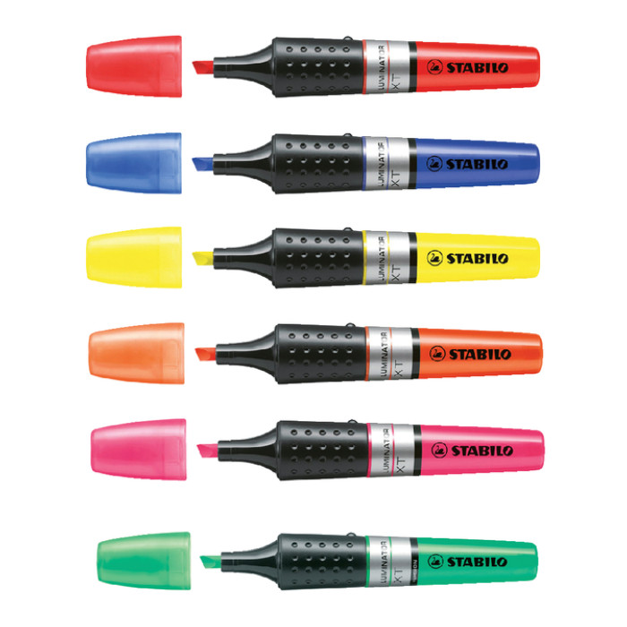 Markeerstift STABILO Luminator XT 71/6 assorti etui à 6 stuks