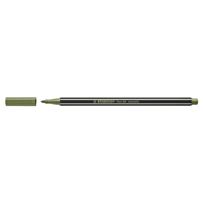 Viltstift STABILO Pen 68/843 medium metallic lichtgroen