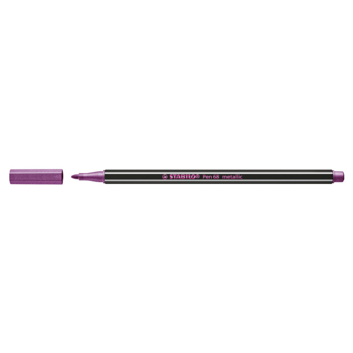 Viltstift STABILO Pen 68/856 medium metallic roze