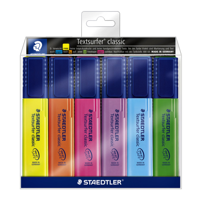 Markeerstift Staedtler 364 Textsurfer assorti 6 stuks