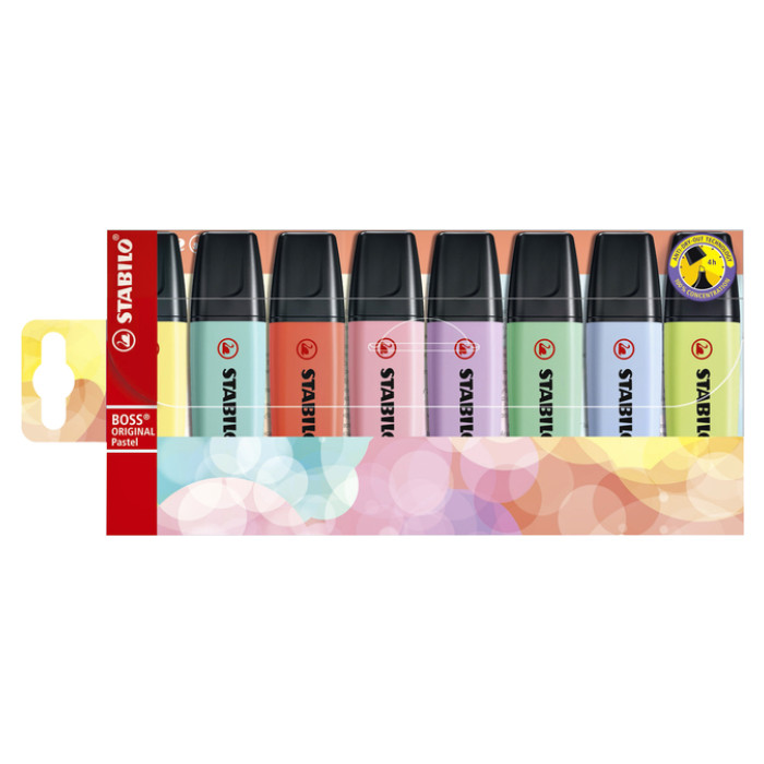 Markeerstift STABILO BOSS Original 70/8 pastel assorti etui à 8 stuks