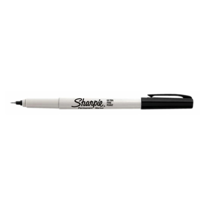 Viltstift Sharpie rond ultra fine zwart blister à 2 stuks