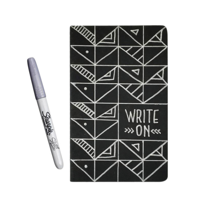 Viltstift Sharpie rond fijn metallic zilver blister à 1 stuk