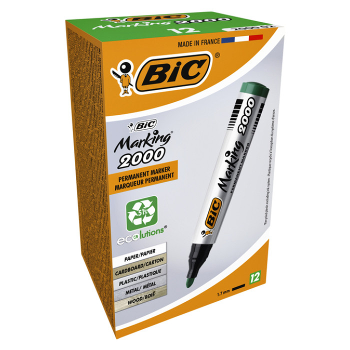 Viltstift Bic 2000 ecolutions rond large groen