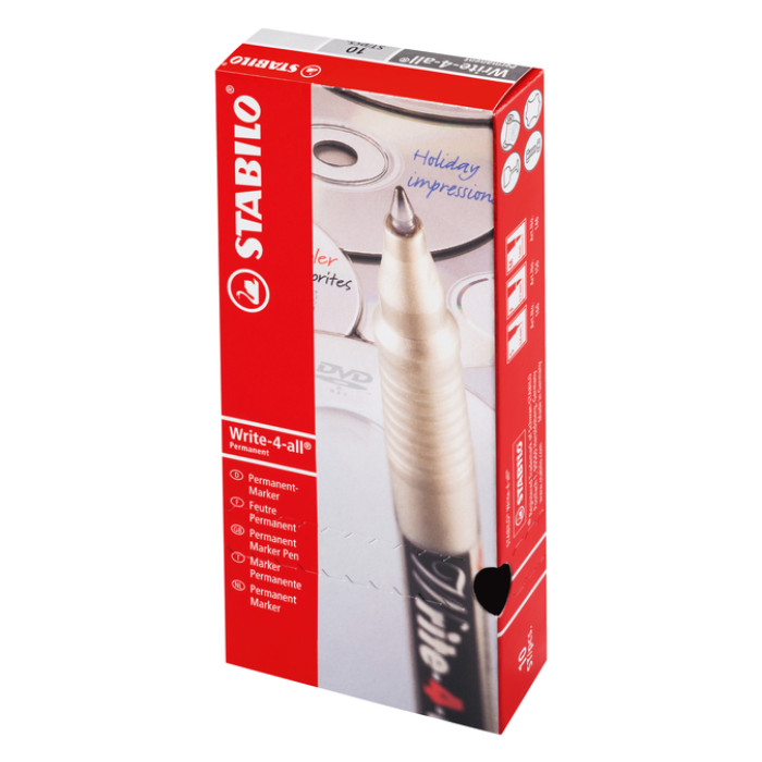 Viltstift STABILO Write-4-All 146/46 medium zwart