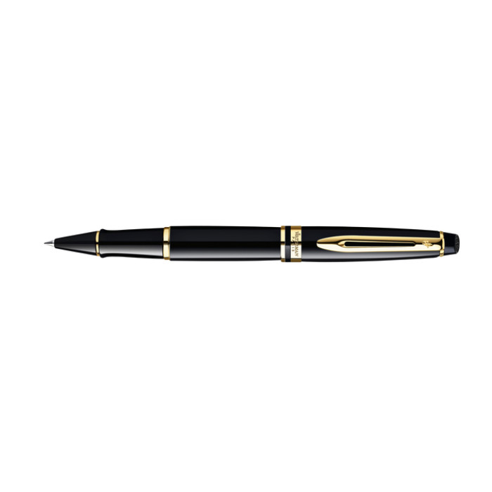 Rollerpen Waterman Expert black lacquer GT fijn