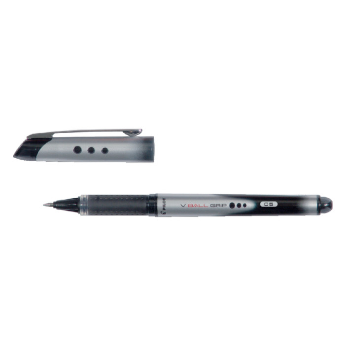 Rollerpen PILOT V-Ball Grip fijn zwart