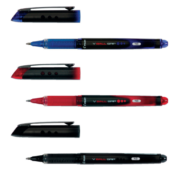 Rollerpen PILOT V-Ball grip breed zwart