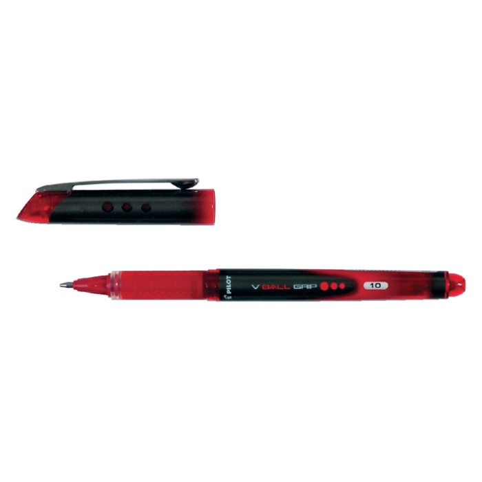 Rollerpen PILOT V-Ball grip breed rood