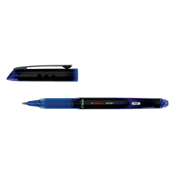 Rollerpen PILOT V-Ball grip breed blauw