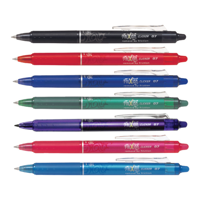 Rollerpen PILOT friXion clicker medium zwart