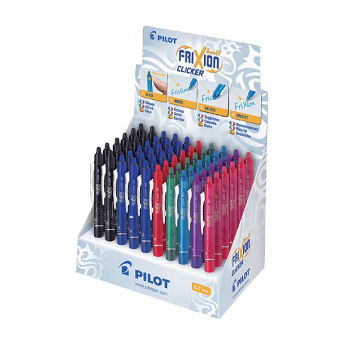 Rollerpen PILOT friXion clicker medium assorti
