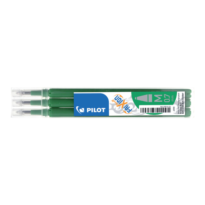 Rollerpenvulling PILOT friXion medium groen set à 3 stuks