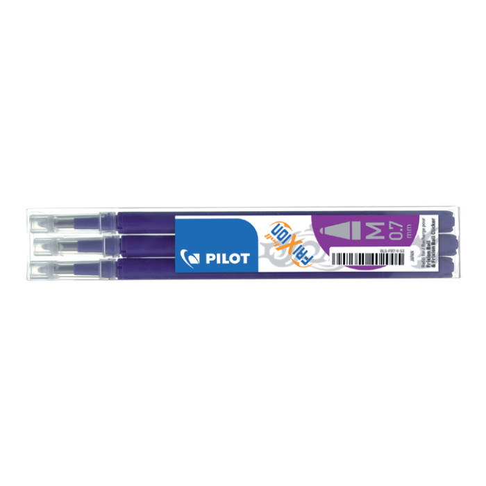 Rollerpenvulling PILOT friXion medium violet set à 3 stuks