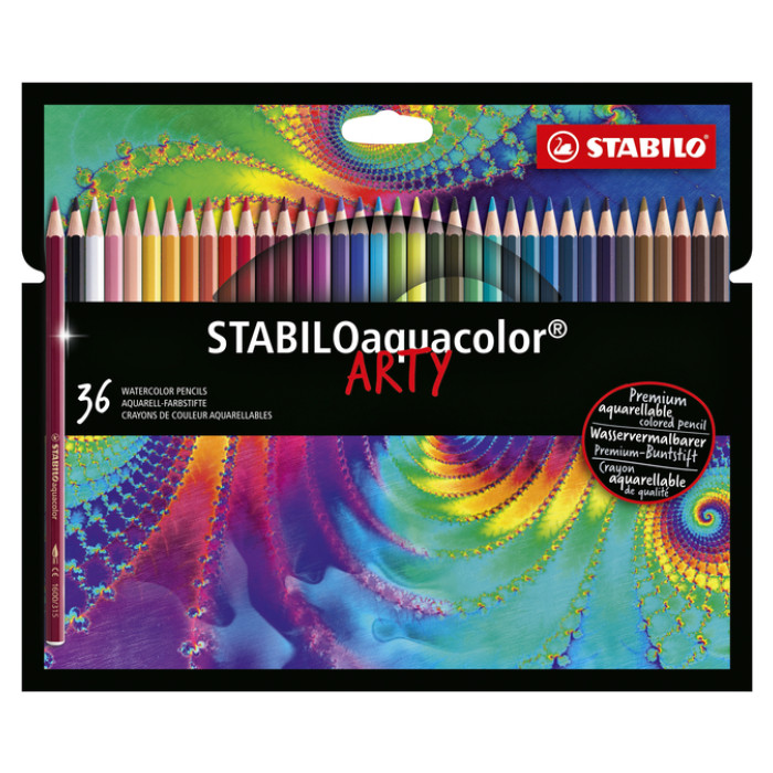 Kleurpotloden STABILO 1636 aquacolor Arty assorti etui à 36 stuks