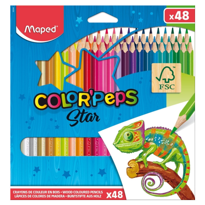 Kleurpotlood Maped Color'Peps Star set à 48 kleuren