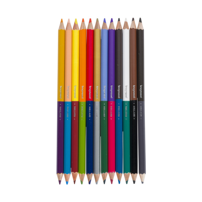 Kleurpotlood Bruynzeel Kids Twin Point blister à 12 stuks assorti