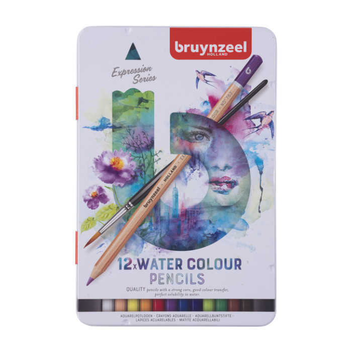 Kleurpotloden Bruynzeel aquarel Expression blik à 12 stuks assorti