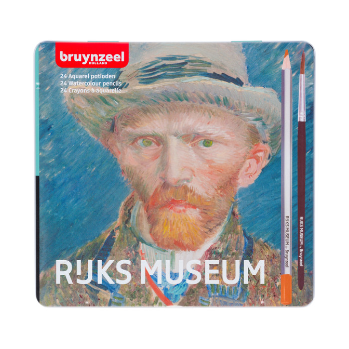 Kleurpotloden Bruynzeel aquarel  Van Gogh blik à 24 stuks assorti