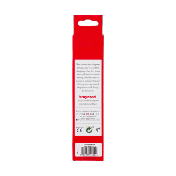 Potlood Bruynzeel 1705K Burotek HB met gum