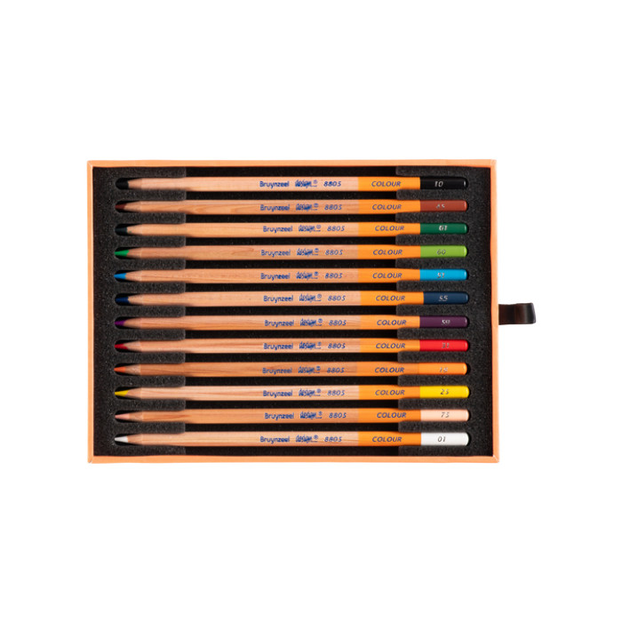 Kleurpotlood Bruynzeel Design met luxe bewaardoos set à 12 kleuren