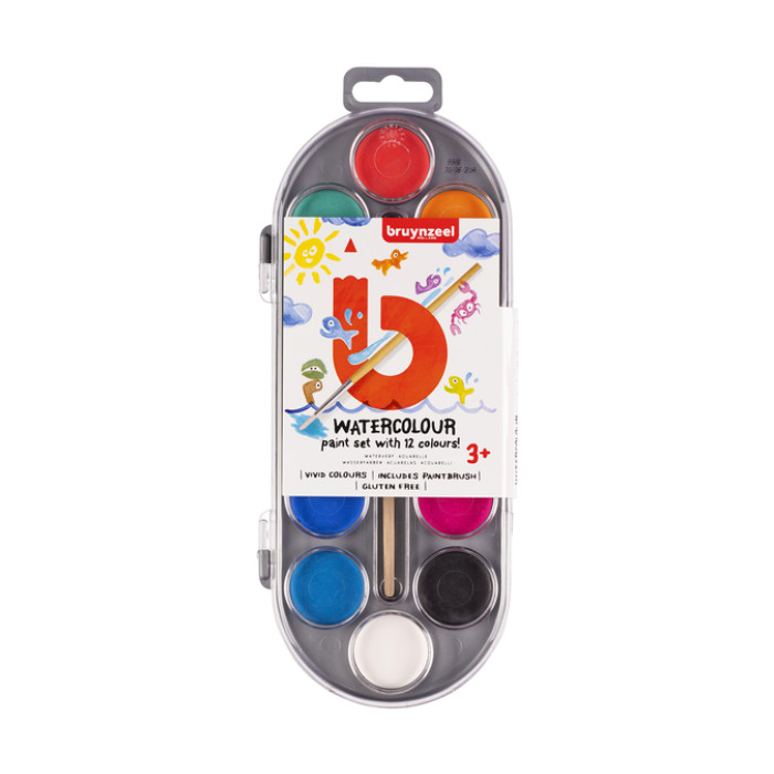 Verfdoos Bruynzeel Kids 12 kleuren