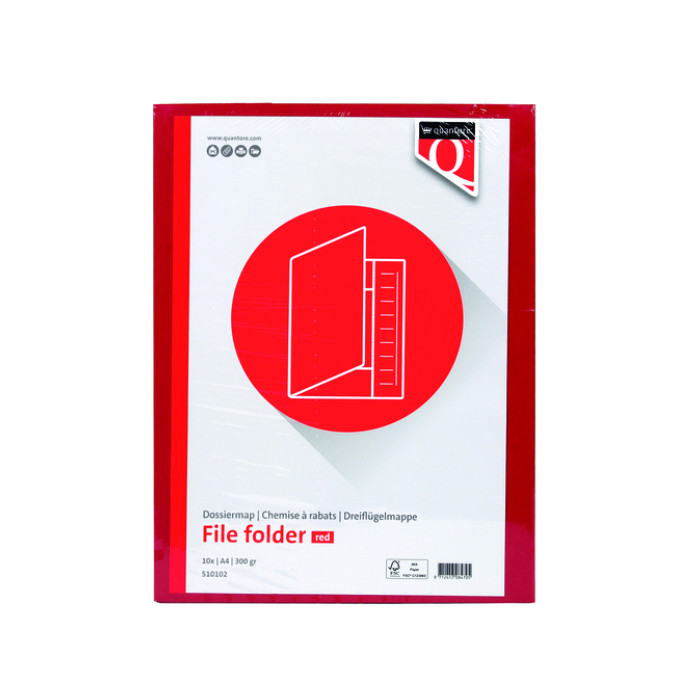 Dossiermap Quantore A4 300gr rood