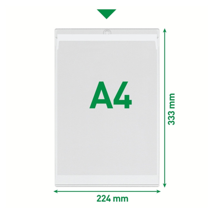 Insteekmap U-model Leitz Premium met ophangoog 0.20mm PVC A4 transparant 50 stuks
