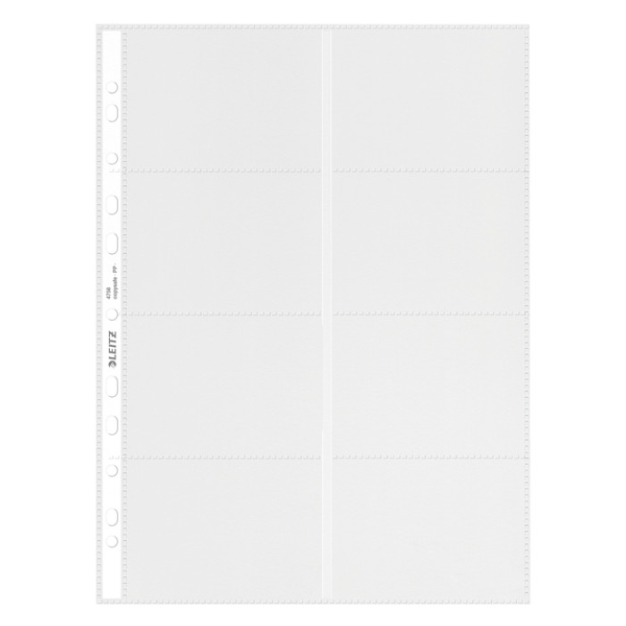 Showtas Leitz Premium voor visitekaartjes copy safe PP A4 glashelder 10 stuks