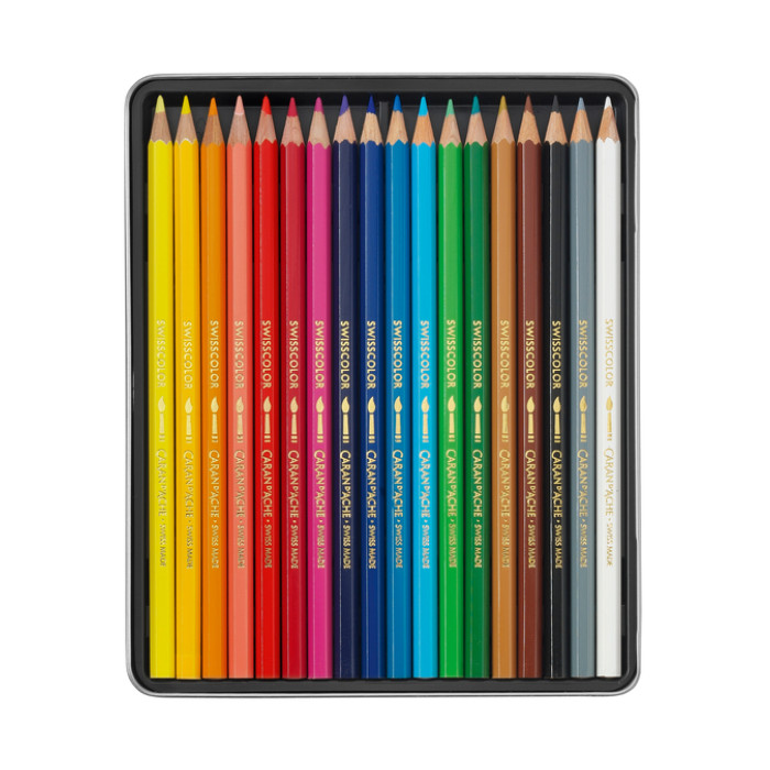 Kleurpotloden Caran d'Ache Swisscolor aquarel 18 stuks assorti