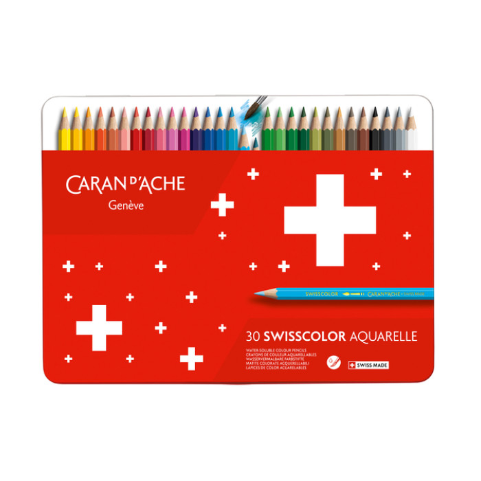 Kleurpotloden Caran d'Ache Swisscolor aquarel 30 stuks assorti
