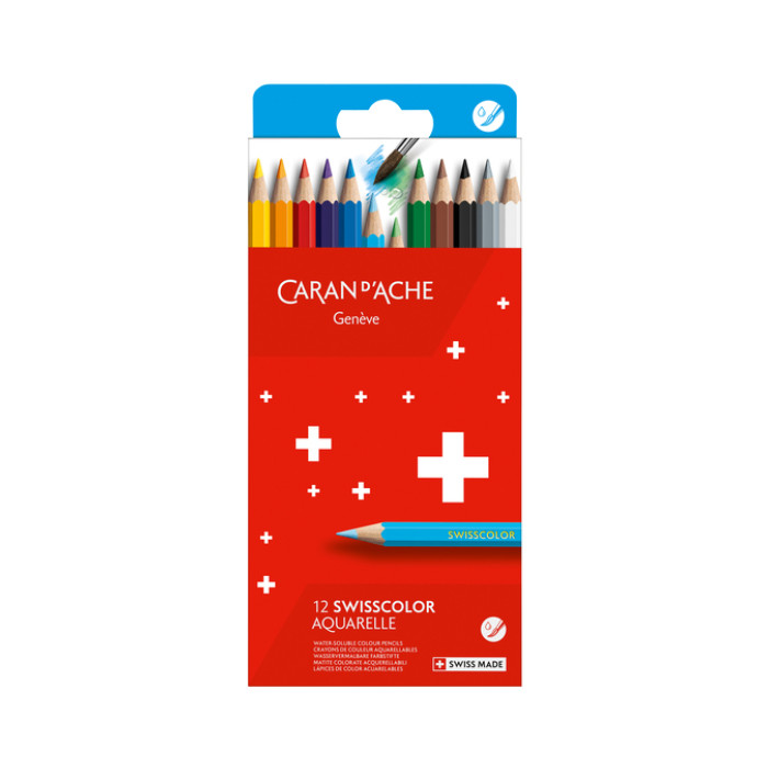 Kleurpotloden Caran D'ache aquarel doos à 12 stuks