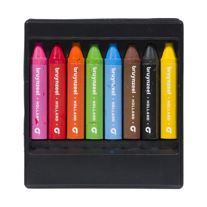 Waskrijt Bruynzeel Kids set à 8 stuks assorti