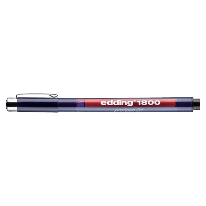 Fineliner edding 1800 0.25mm - 0.35mm - 0.5mm zwart set à 3 stuks