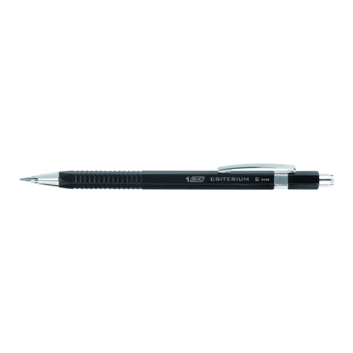 Vulpotlood Bic Criterium HB 2mm met gum metalen clip