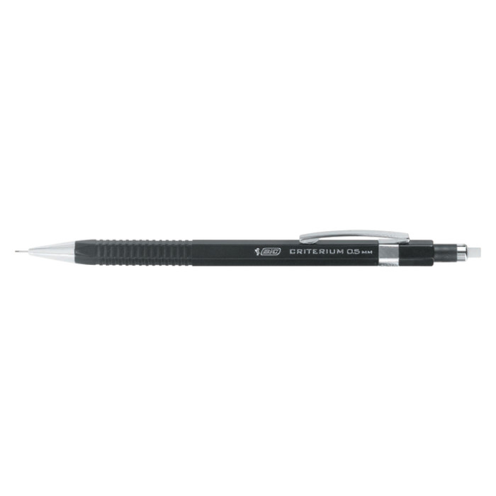 Vulpotlood Bic Criterium HB 0.5mm met gum metalen clip