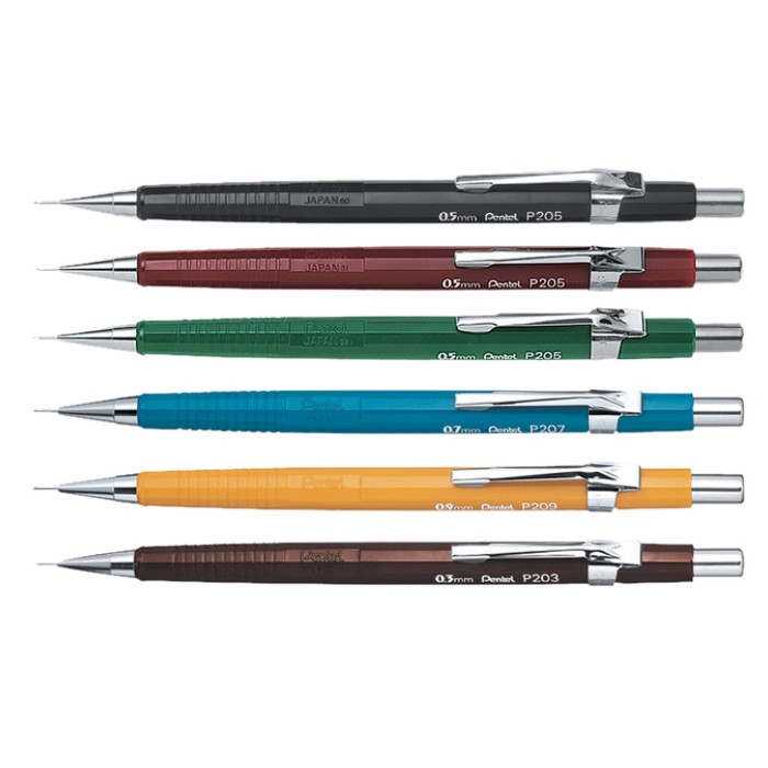 Vulpotlood Pentel P205 HB 0.5mm zwart