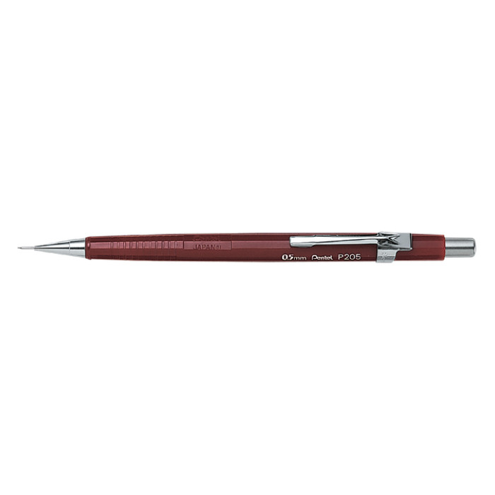 Vulpotlood Pentel P205 HB 0.5mm rood