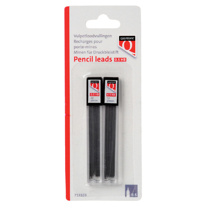Potloodstift Quantore 0.5mm HB 24 stuks