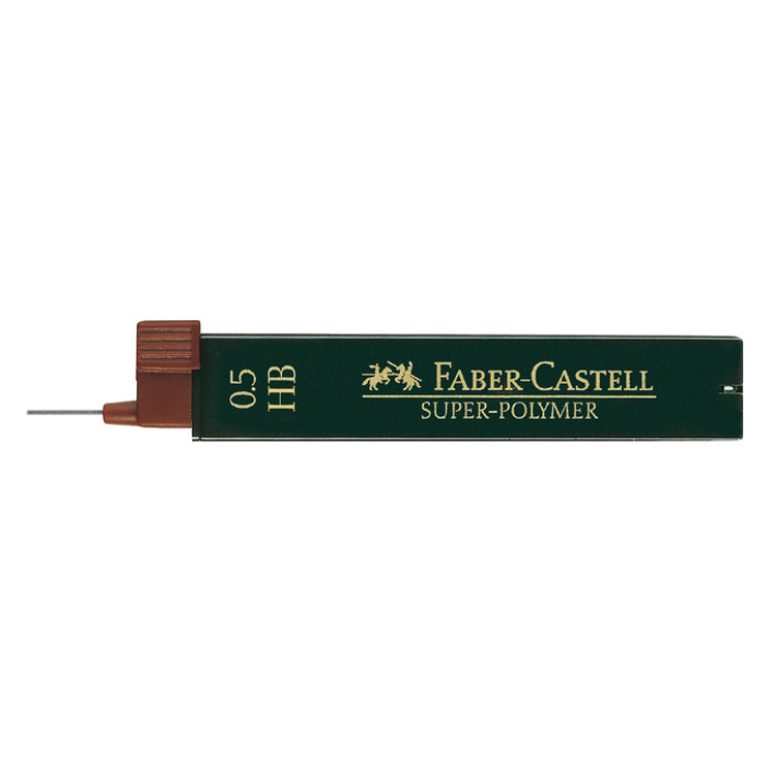 Potloodstift Faber-Castell HB 0.5mm super-polymer koker à 12 stuks