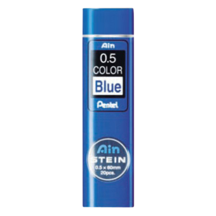 Potloodstift Pentel Ain Stein HB 0.5mm blauw koker à 20 stuks