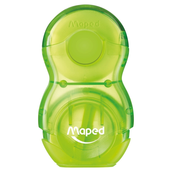Puntenslijper Maped Loopy 1gaats met gum display á 24 stuks assorti