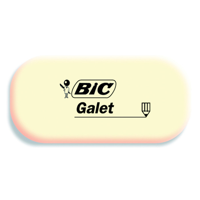 Gum Bic Galet pvc vrij zacht potlood wit