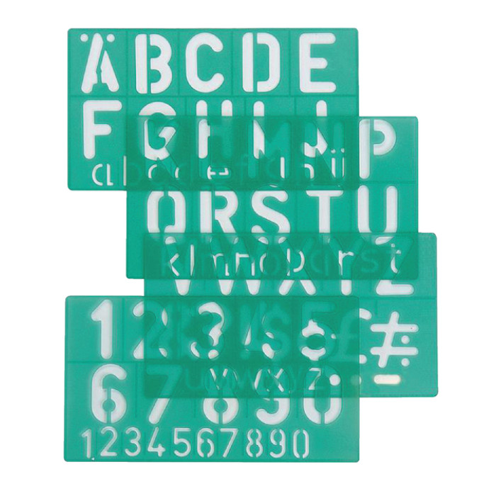 Lettersjabloon Linex hoofletters/letters/cijfers 50mm