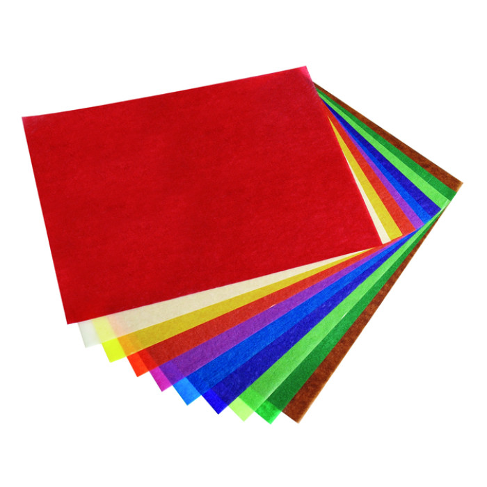 Transparant papier Folia 18.5x29.7cm 42gr 10 vel 10 kleuren