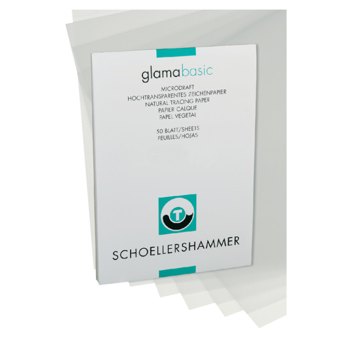 Ontwerpblok Schoellershammer A4 80-85gr transparant 50 vel