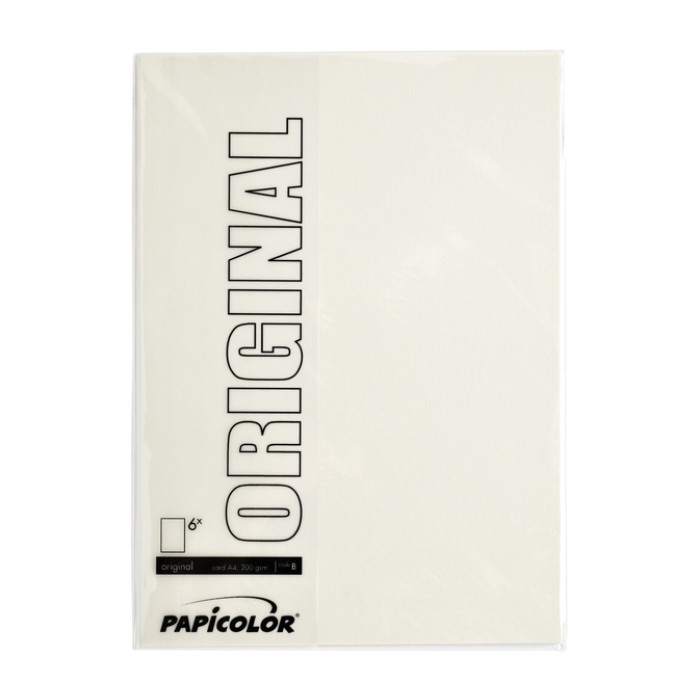 Kopieerpapier Papicolor A4 200gr 6 vel anjerwit