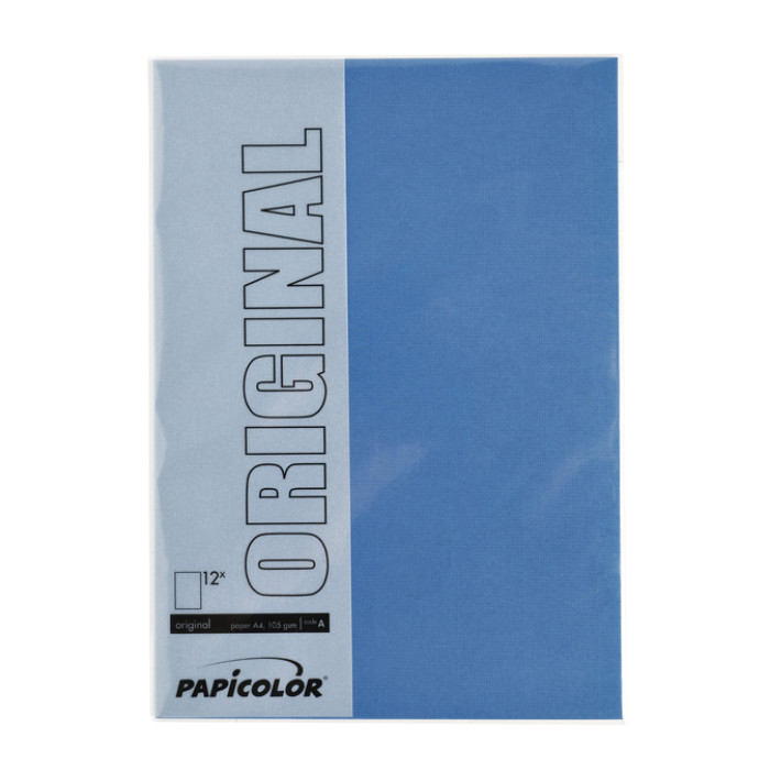 Kopieerpapier Papicolor A4 200gr 6 vel royal blue