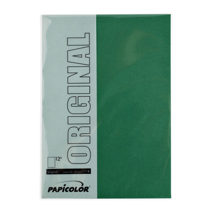 Kopieerpapier Papicolor A4 200gr 6 vel dennengroen