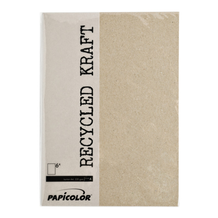 Kopieerpapier Papicolor A4 220gr 6 vel kraft grijs